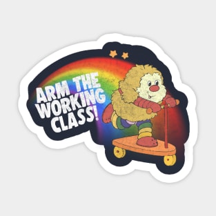 Arm The Working Class / 80s Cartoon Meme Design Sticker